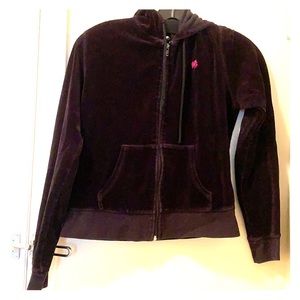 Lilly Pulitzer Full-Zip Velour Hoodie, Black.